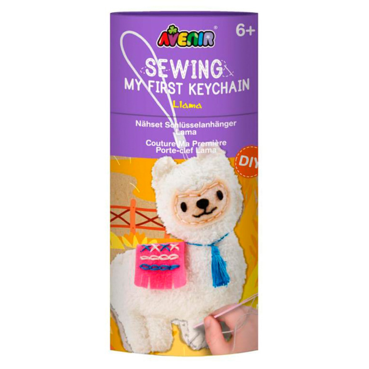 Imagen 0 de Kit Costura Llavero Llama Avenir Multicolor