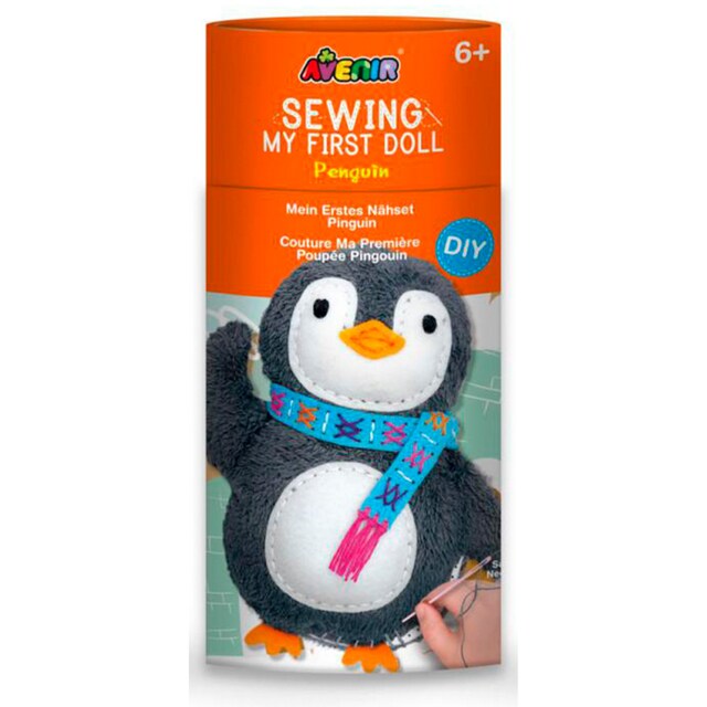Imagen 0 de Set Costura Peluche Pingüino Avenir Multicolor
