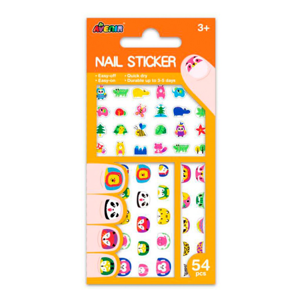 Pegatinas Uñas Animales Avenir Multicolor Multicolor-1