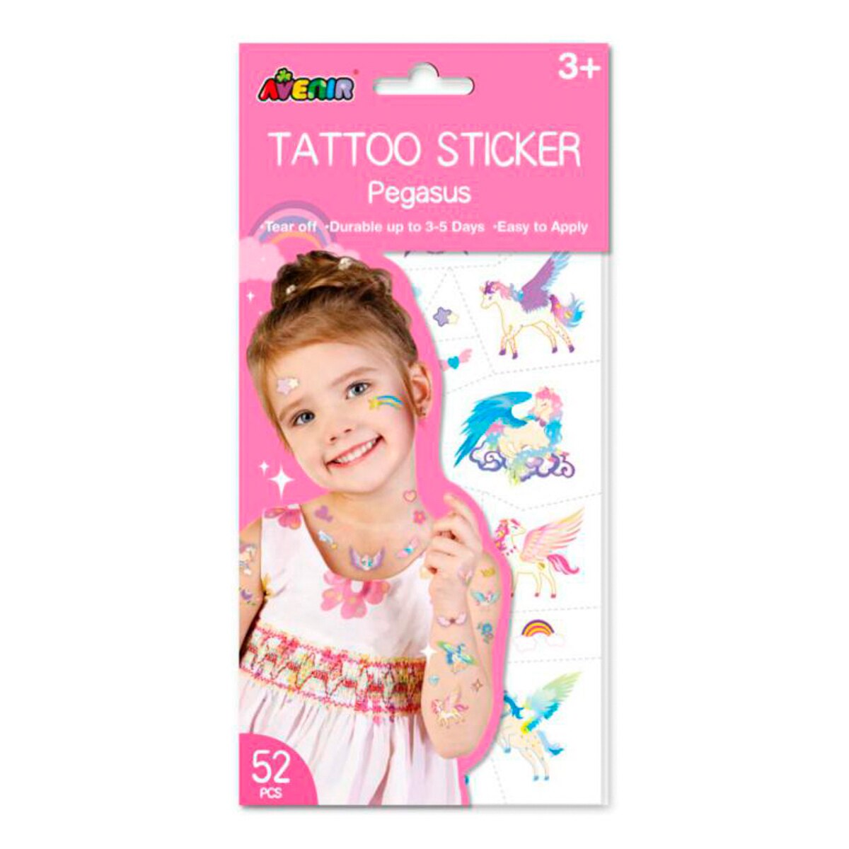 Tatuajes Temporales Pegaso Avenir Multicolor Multicolor-1