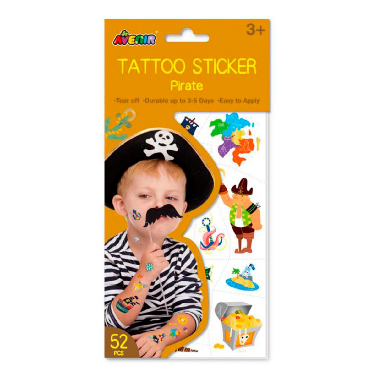 Tatuajes Temporales Pirata Avenir Multicolor Multicolor-1