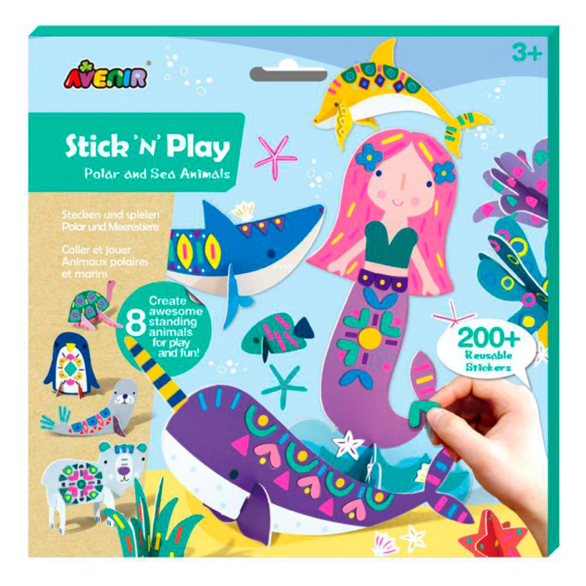 Imagen 0 de Set Stick 'n' Play Animales del Mar Polares Avenir Multicolor