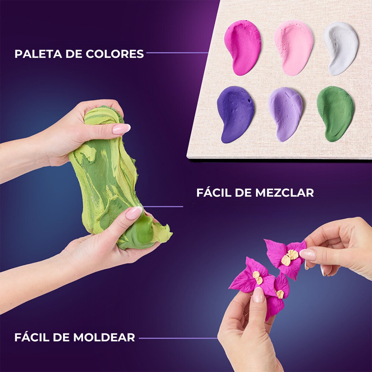 Set de madera & craft Air clay suave al tacto Inspiration OKTO multicolor Multicolor-4