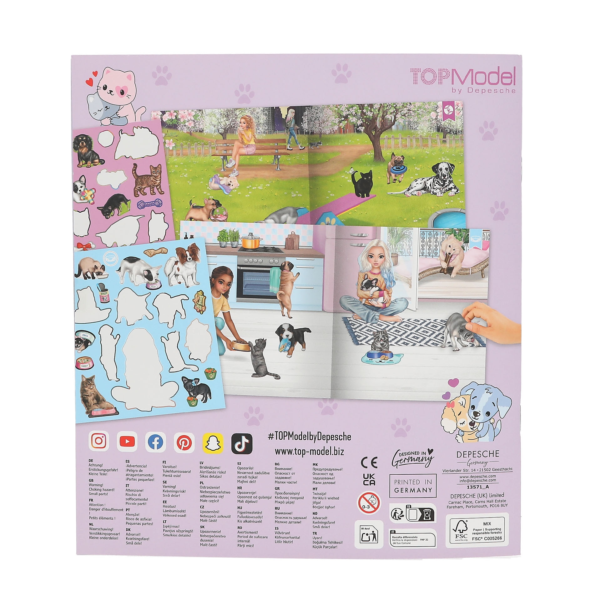 Livro de autocolantes Stickerworld TOPModel 6