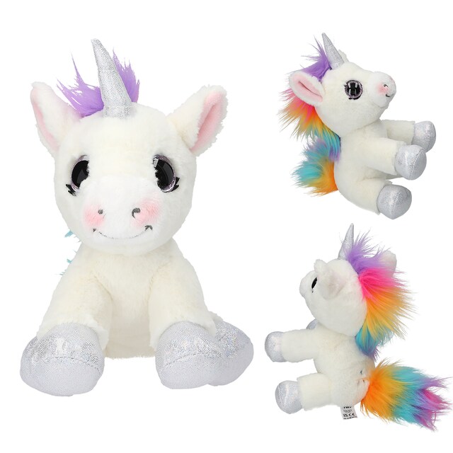 Imagen 0 de Unicornio peluche blanco 22 cm Ylvi
