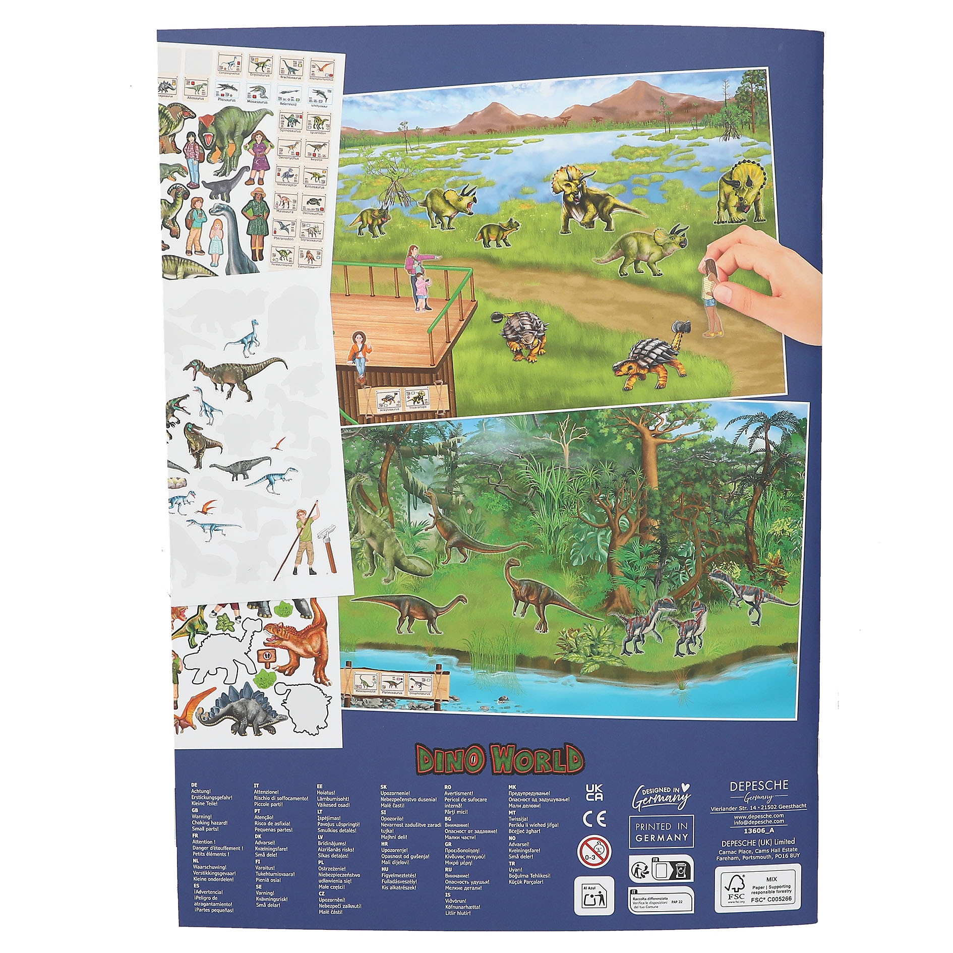 Libro crea tu Dino Zoo Dino World 3
