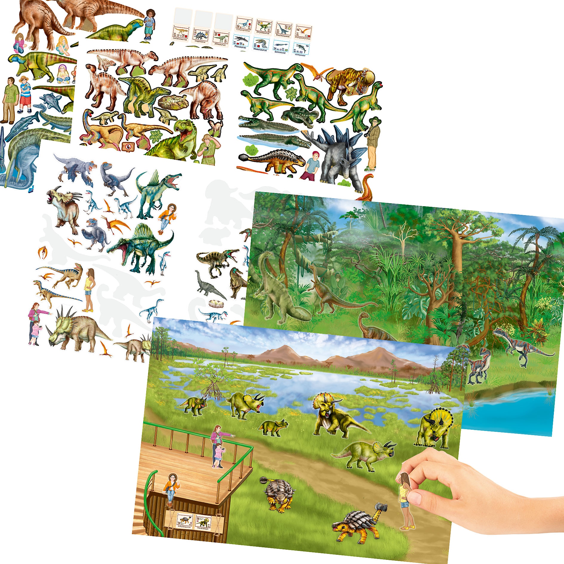 Libro crea tu Dino Zoo Dino World 4