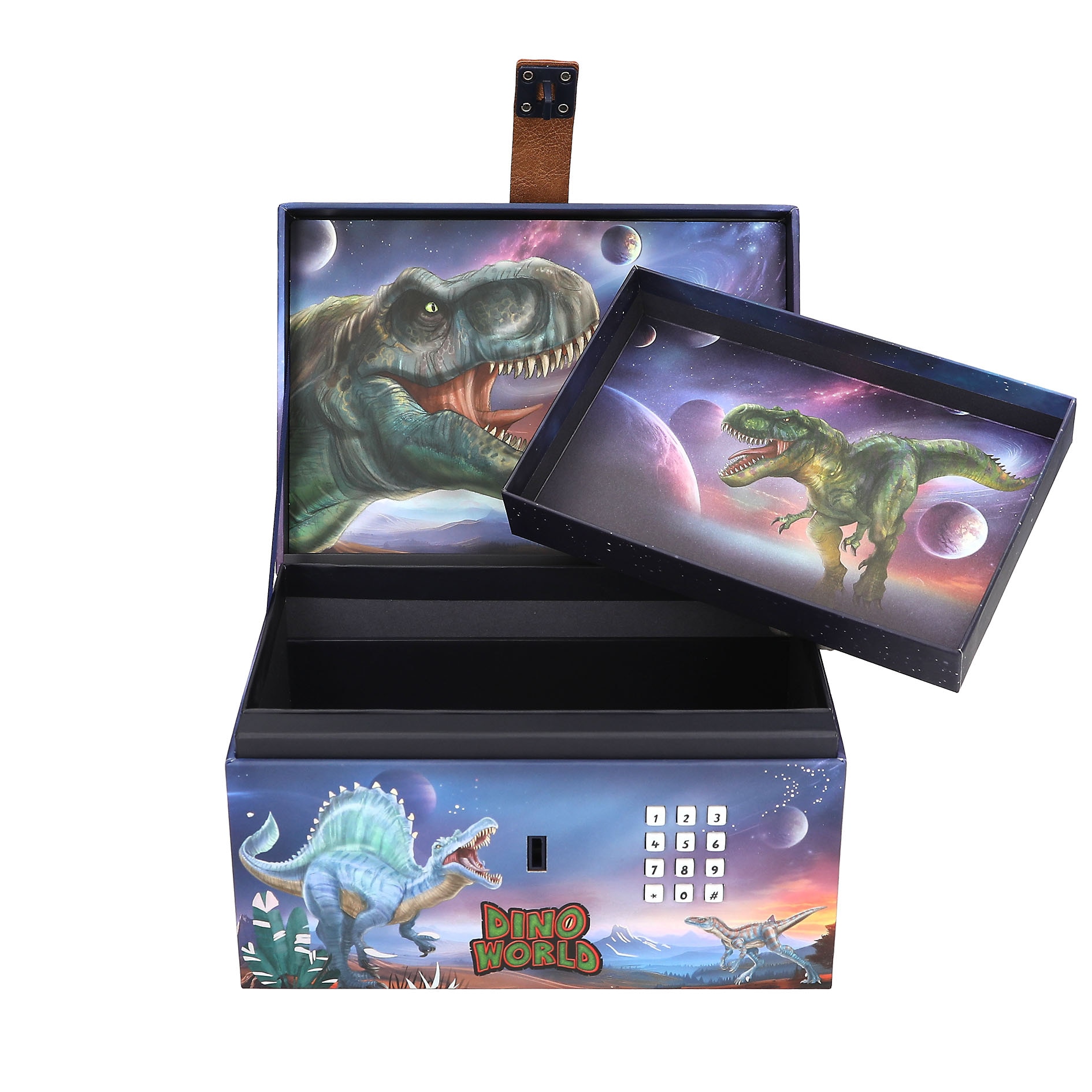 Cofre del tesoro con código Dino World 3
