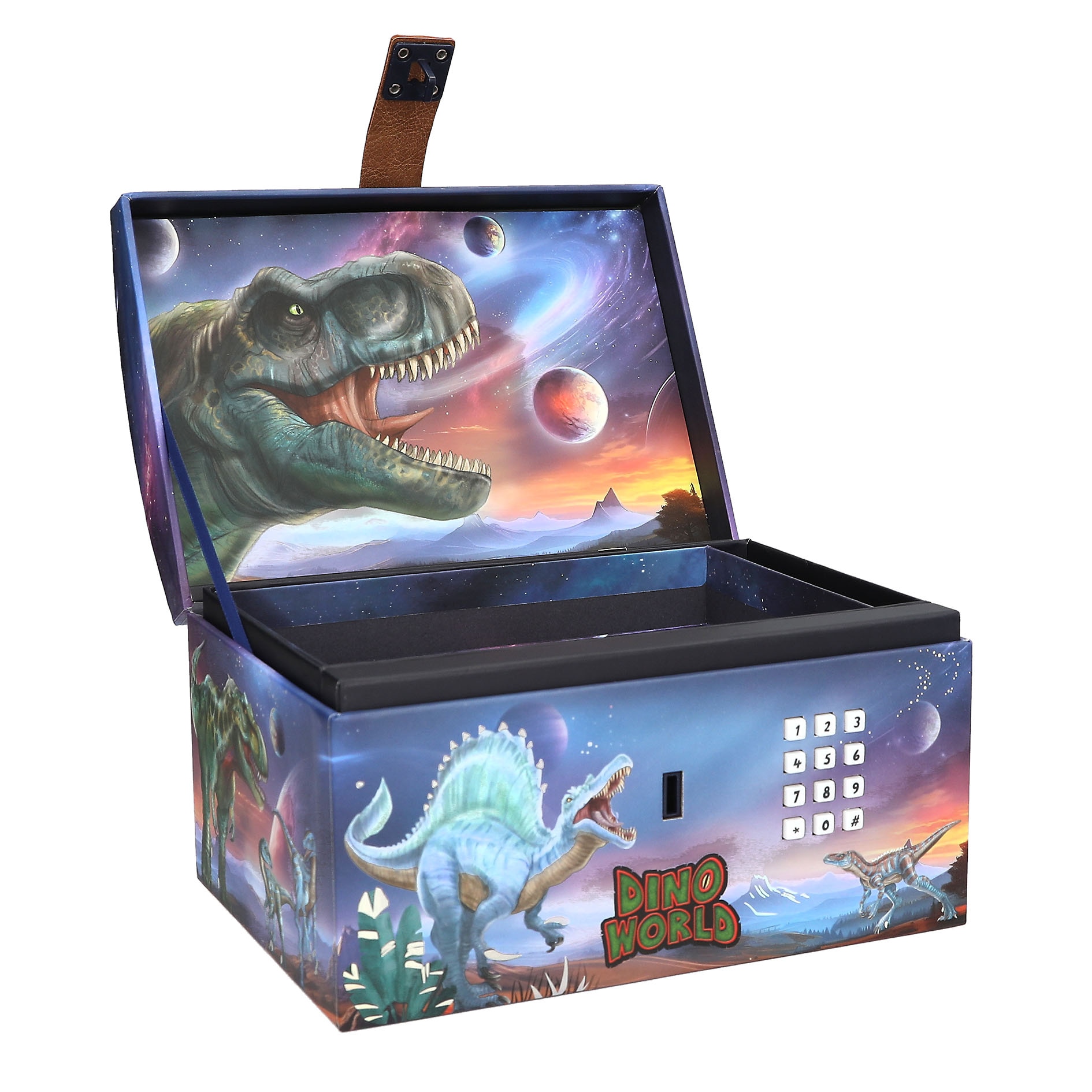 Cofre del tesoro con código Dino World 7