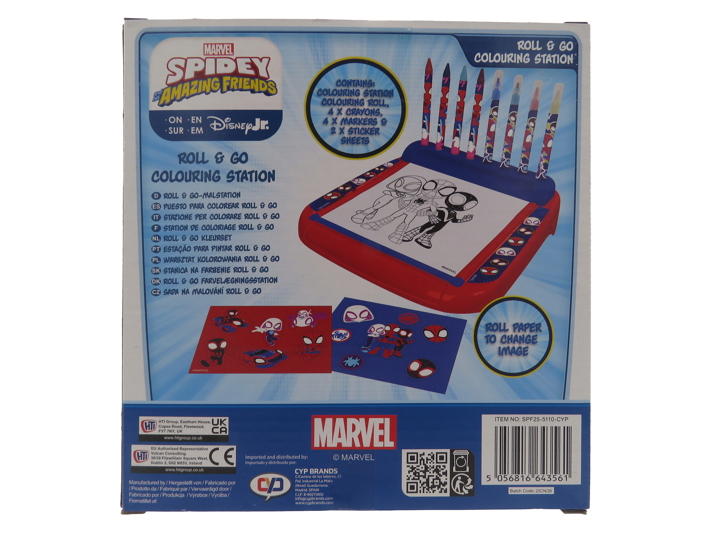 Estacion portatil de dibujo roll & go Spidey CyP Brands multicolor multicolor Multicolor-3