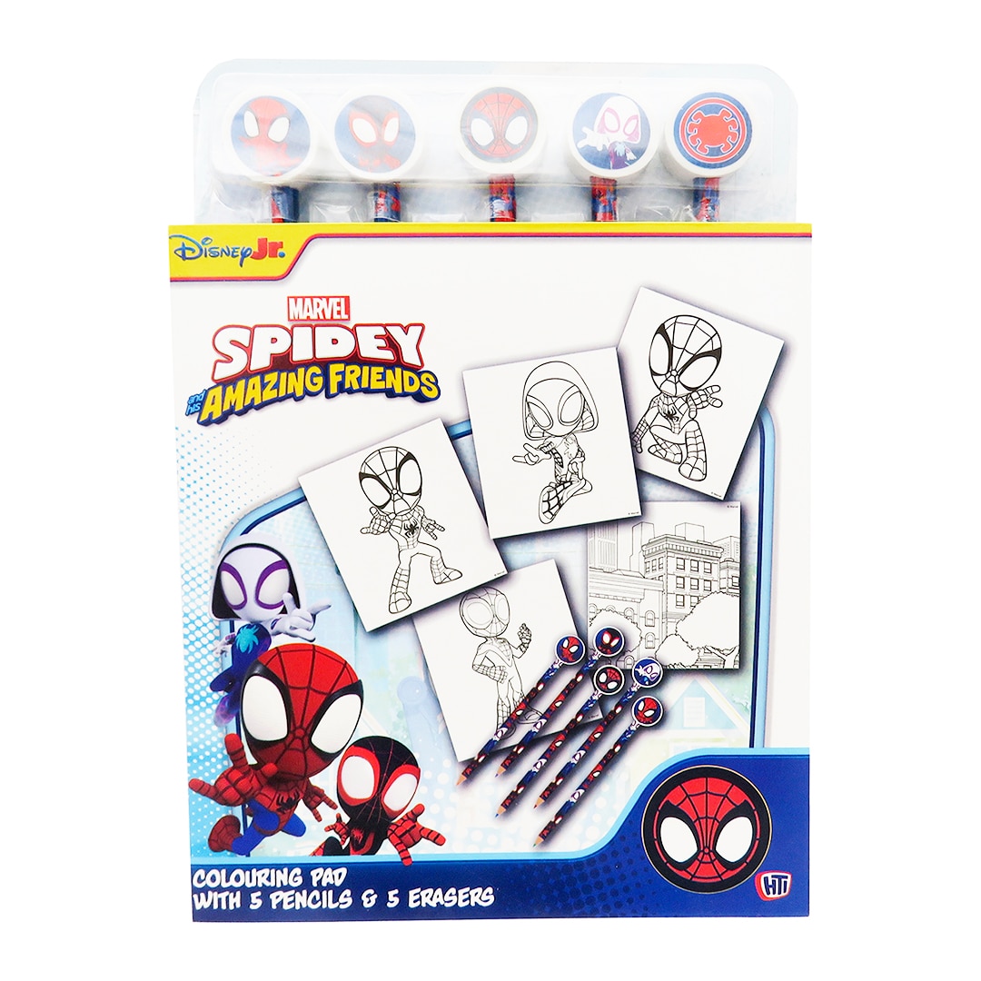 Imagem 0 de Livro de Colorir com Lápis com Borracha Spidey CyP Brands Multicolor