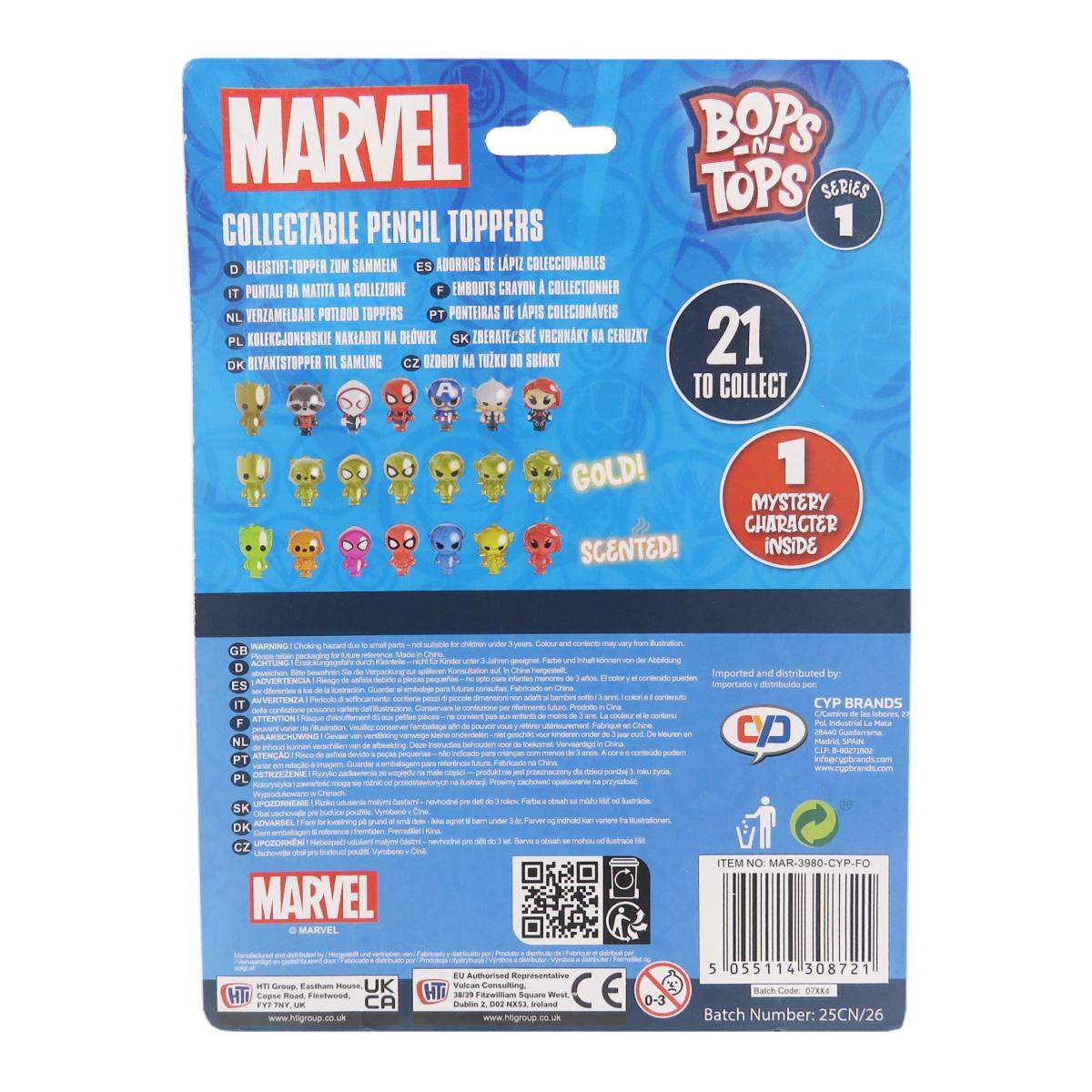 Topper 3D em Blister Marvel CyP Brands Azul Multicolor Azul / Multicolor-9