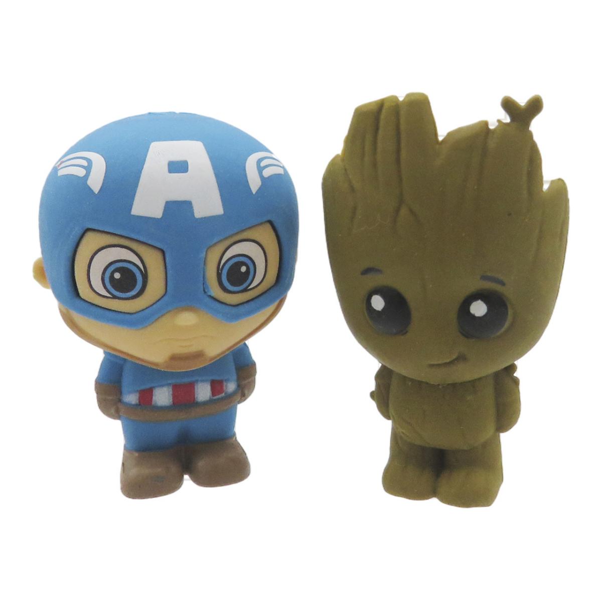 Puzzle palz capsulas dobles en dispensador con figura de goma 3d Marvel CyP Brands azul multicolor Azul / Multicolor-2