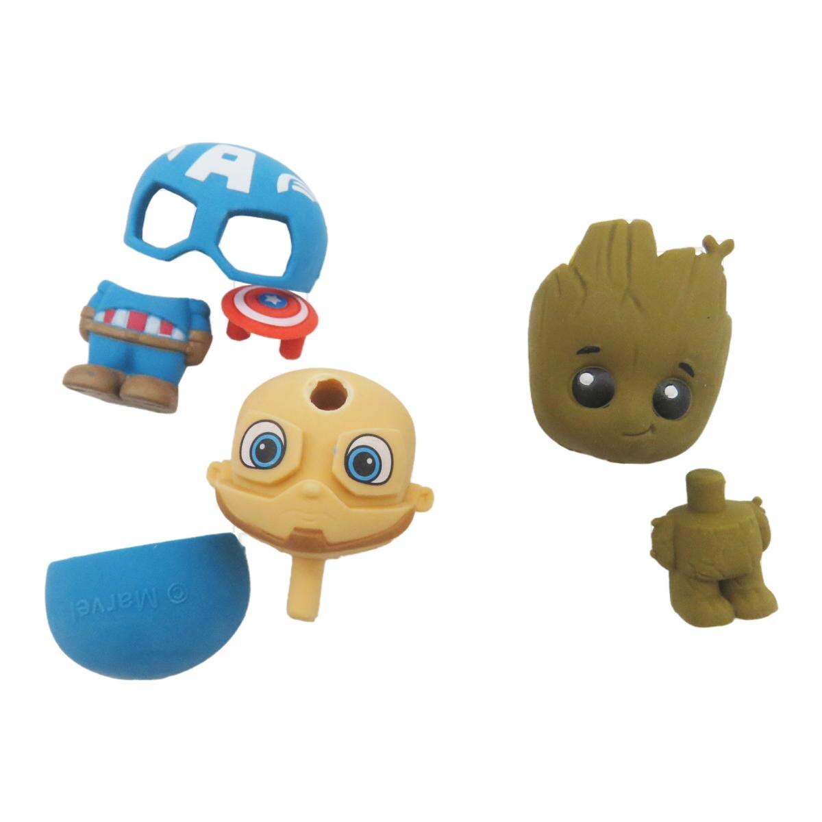 Puzzle palz capsulas dobles en dispensador con figura de goma 3d Marvel CyP Brands azul multicolor Azul / Multicolor-3