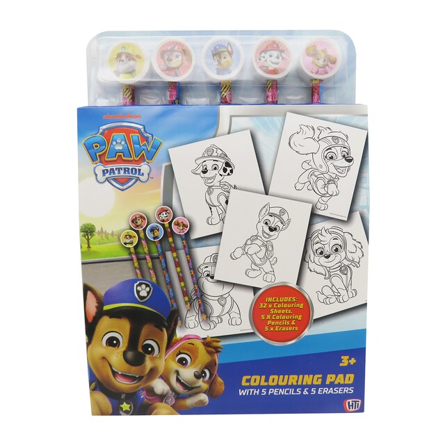 Imagen 0 de Libro de colorear con lapices con goma Paw Patrol CyP Brands azul multicolor
