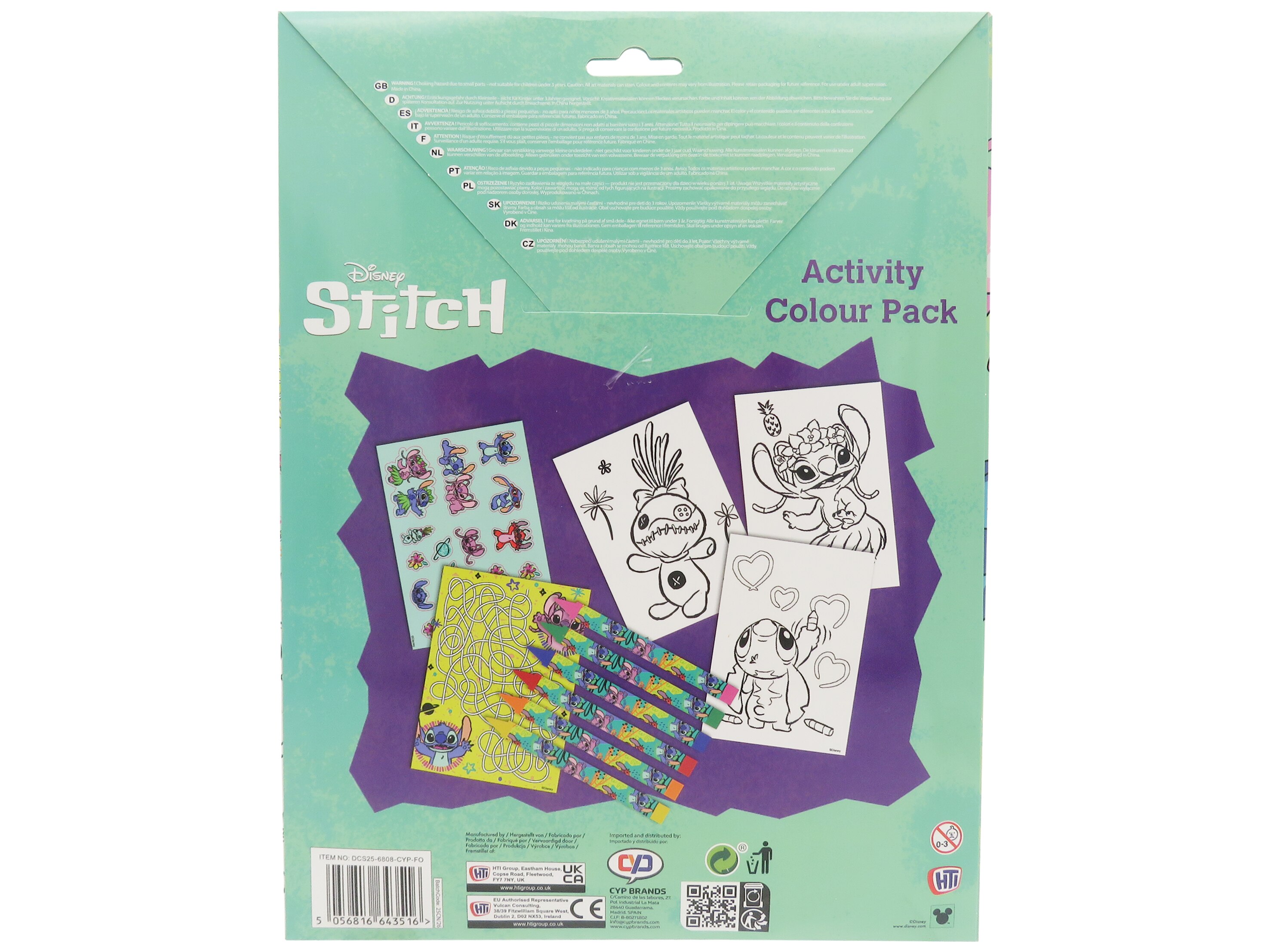 Actividades de colorir em Stitch CyP Brands multicolorido Multicolor-3