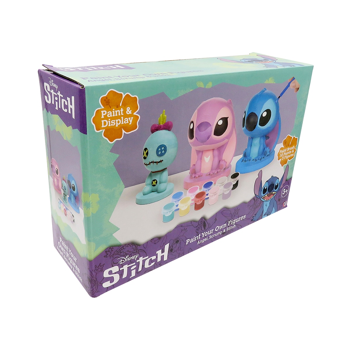 Imagen 0 de Set de 3 figuras de escayola para pintar Stitch CyP Brands multicolor