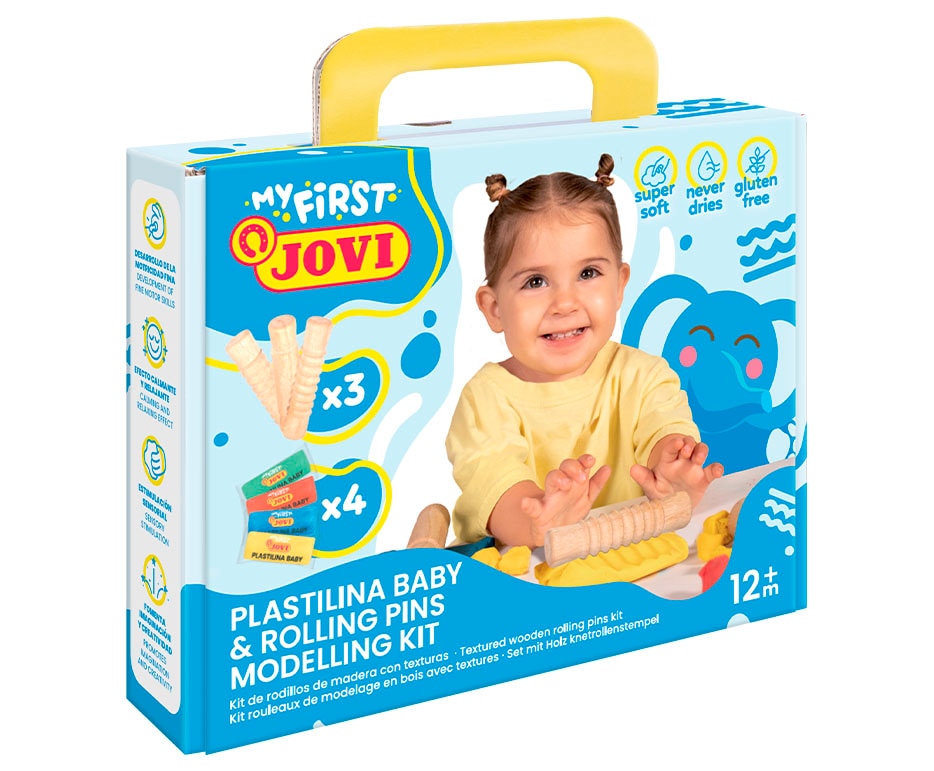 Primer kit Baby plastilina y rodillos Jovi Multicolor Multicolor-3