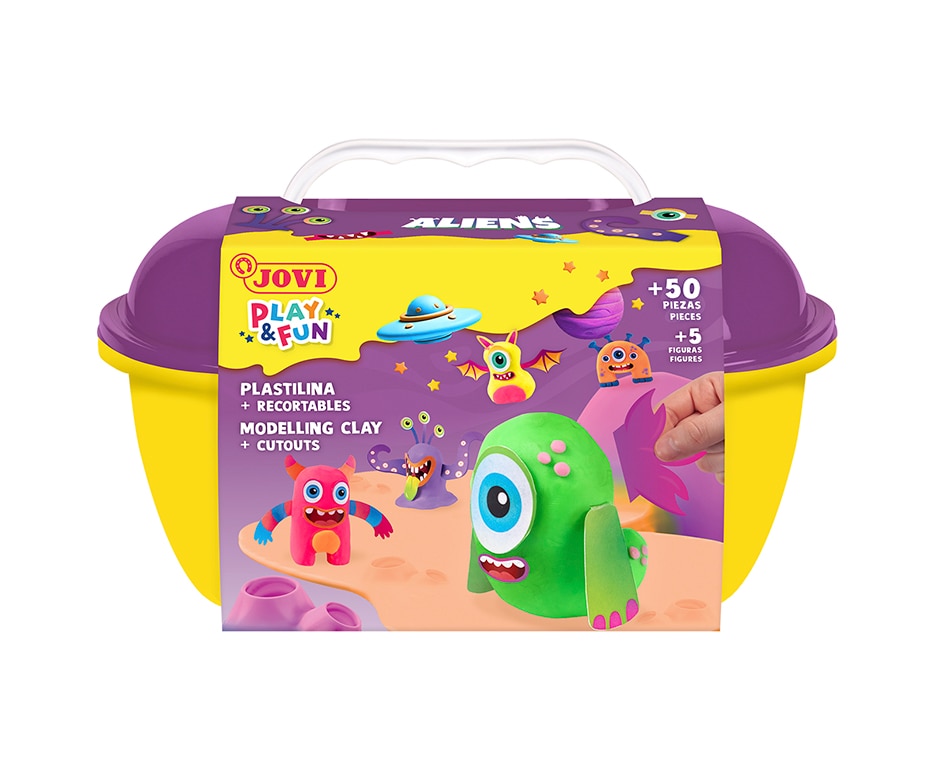 Imagem 0 de Baú de Plasticina Multicolor Aliens Jovi