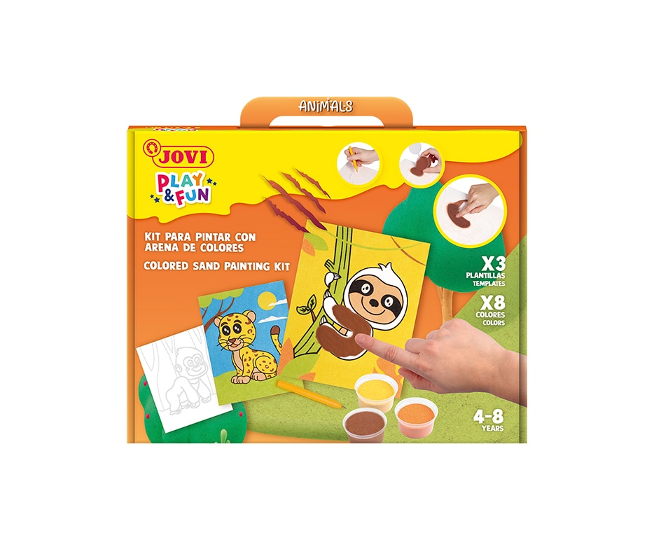 Imagen 0 de PLAY & FUN Kit Pinta con arena Animals Jovi Multicolor