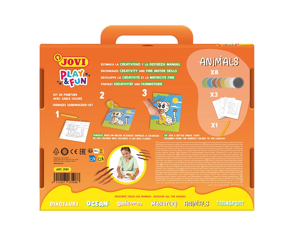 PLAY & FUN Kit Pinta con arena Animals Jovi Multicolor Multicolor-3