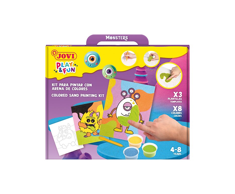 Imagem 0 de PLAY & FUN Kit Pinta com Areia Monsters Jovi Multicolor