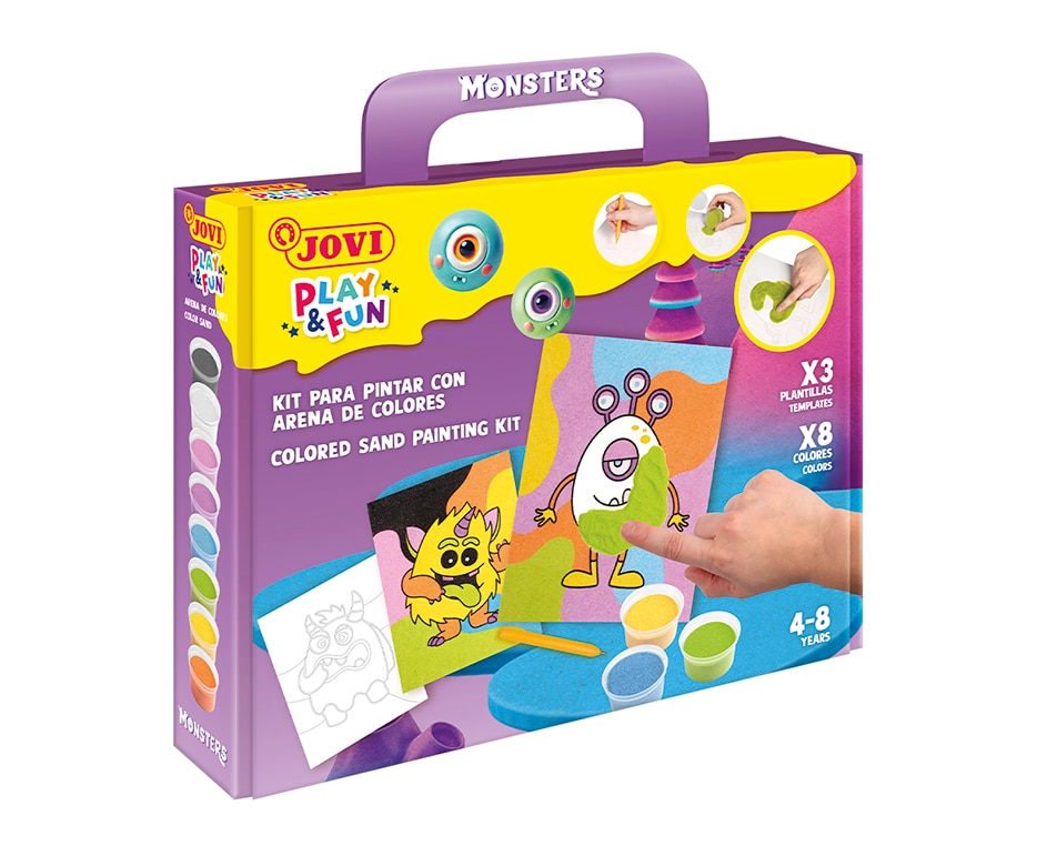 PLAY & FUN Kit Pinta con arena Monsters Jovi Multicolor Multicolor-3