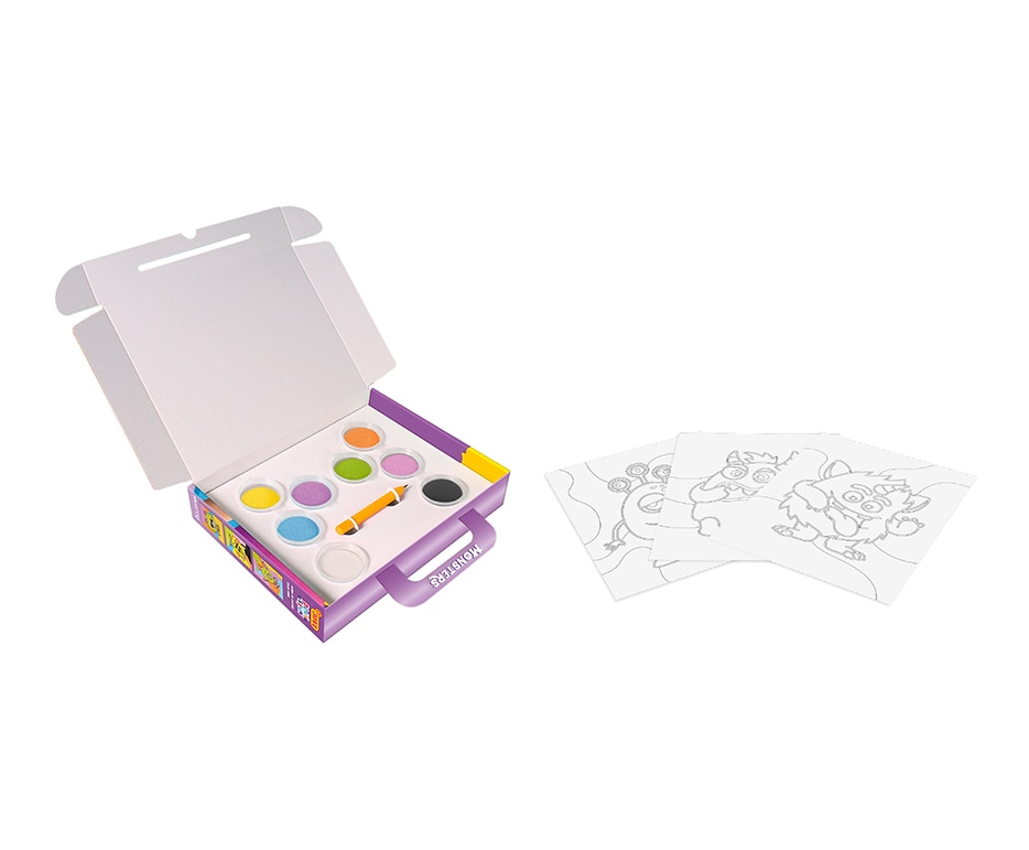 PLAY & FUN Kit Pinta con arena Monsters Jovi Multicolor Multicolor-4