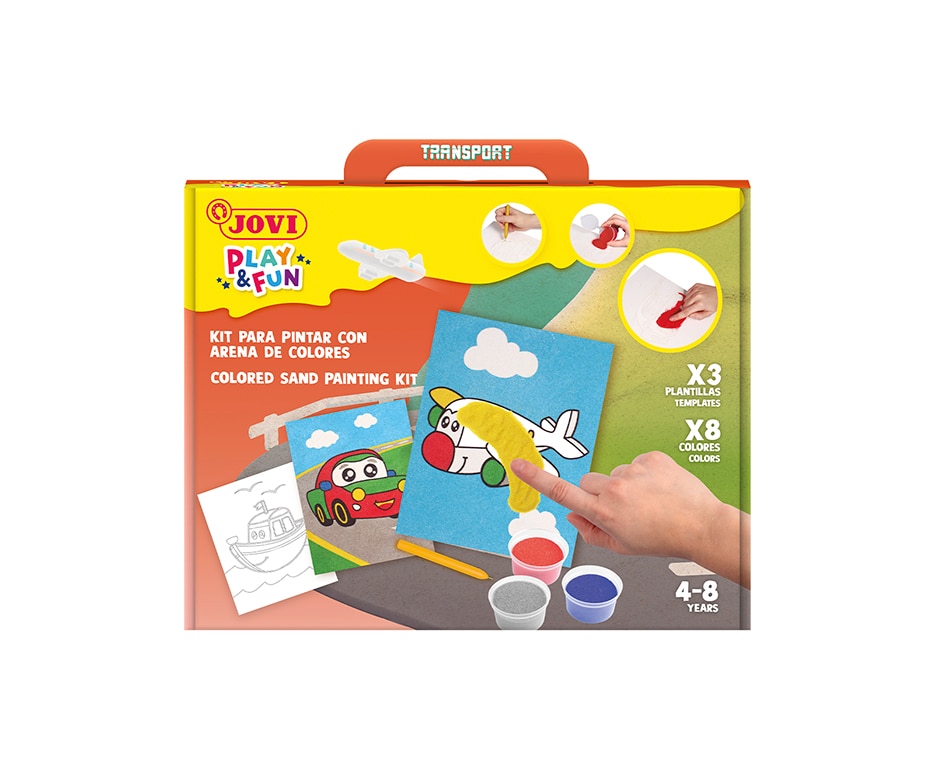 Imagem 0 de PLAY & FUN Kit Pinta com Areia Transports Jovi Multicolor