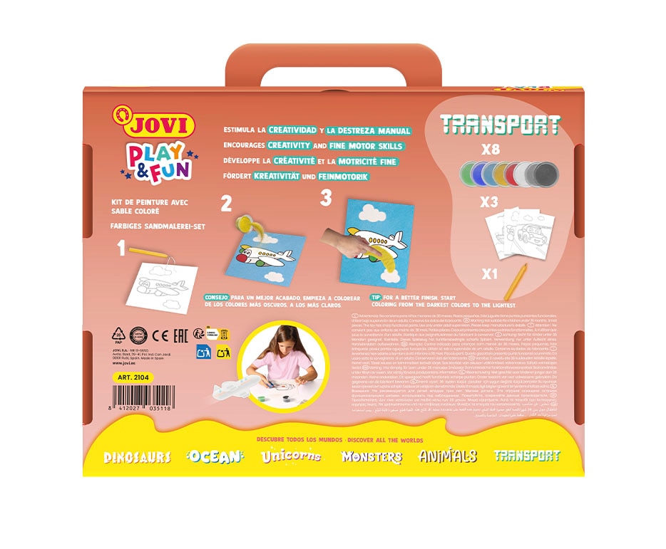 PLAY & FUN Kit Pinta con arena Transports Jovi Multicolor Multicolor-2