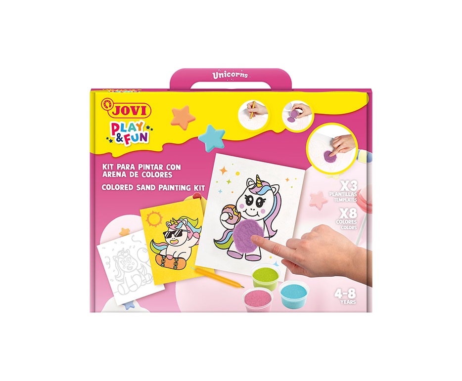 Imagem 0 de PLAY & FUN Kit Pinta com Areia Unicorns Jovi Multicolor