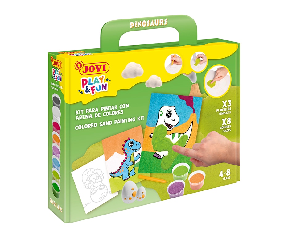 PLAY & FUN Kit Pinta con arena Dinosaurs Jovi Multicolor Multicolor-3