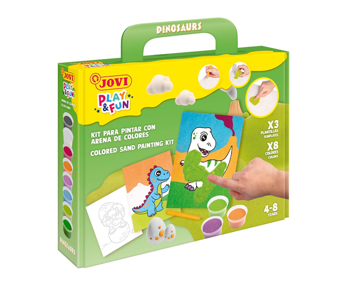 PLAY & FUN Kit Pinta con arena Dinosaurs Jovi Multicolor Multicolor-3