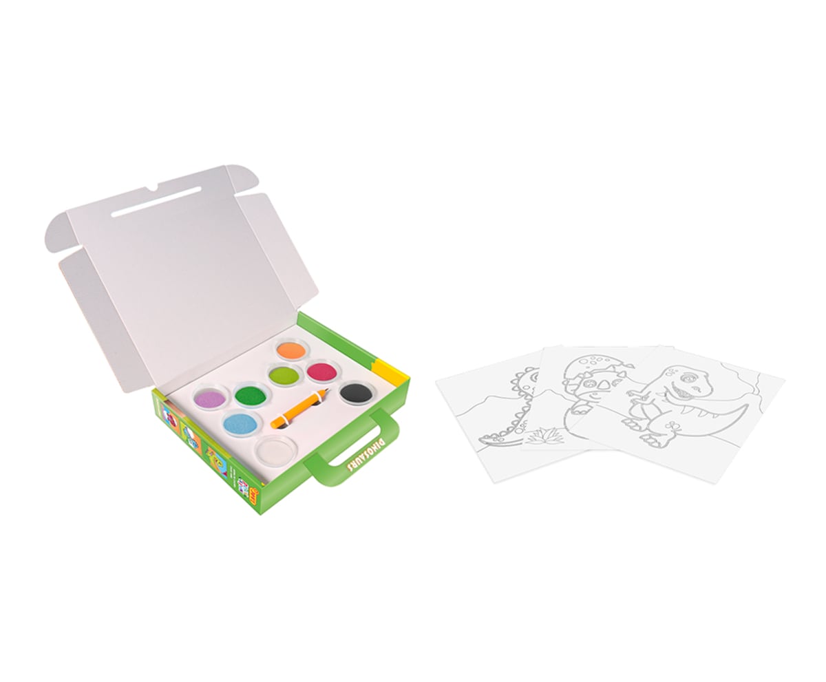 PLAY & FUN Kit Pinta con arena Dinosaurs Jovi Multicolor Multicolor-4