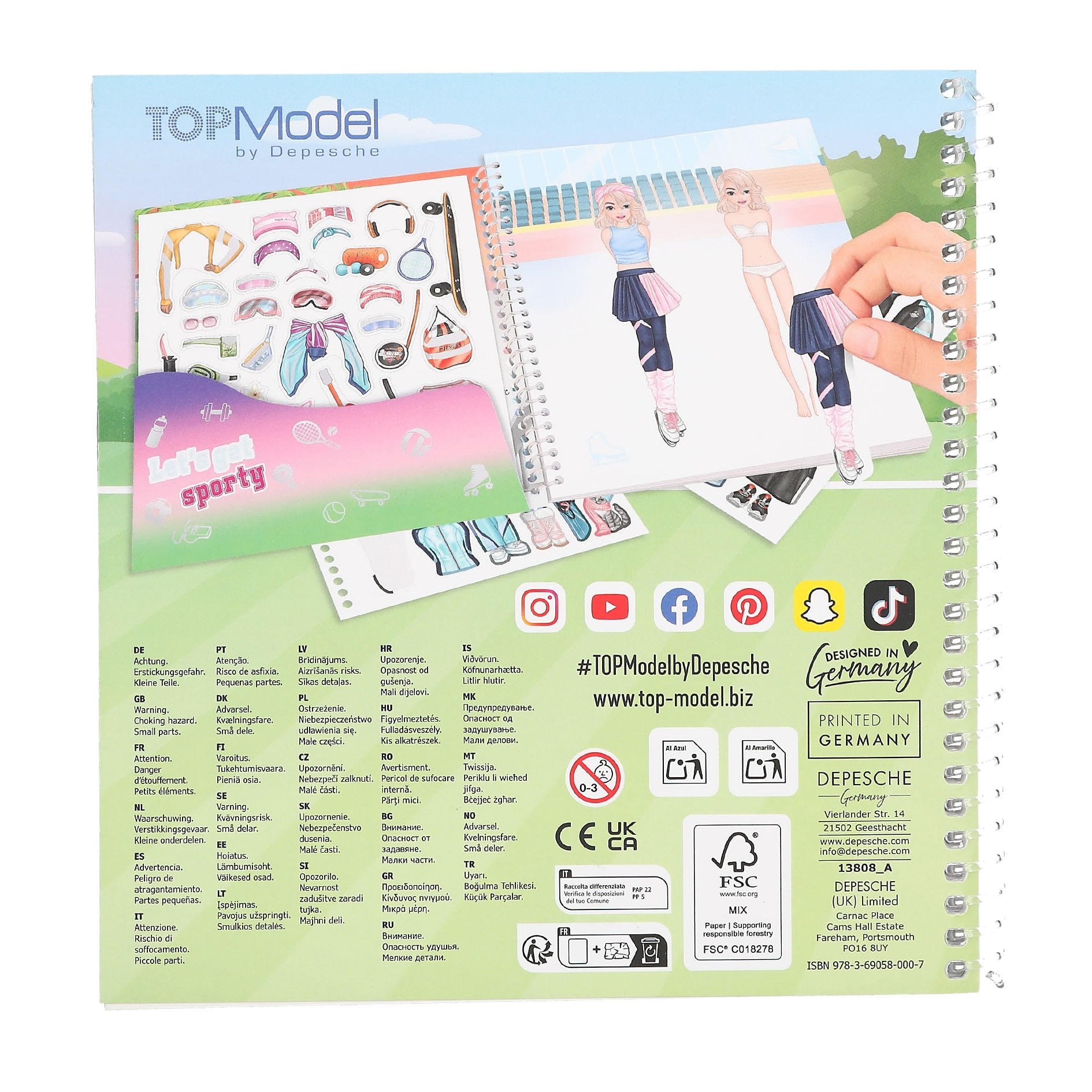 Livro Dress me up Desportos TOPModel 4