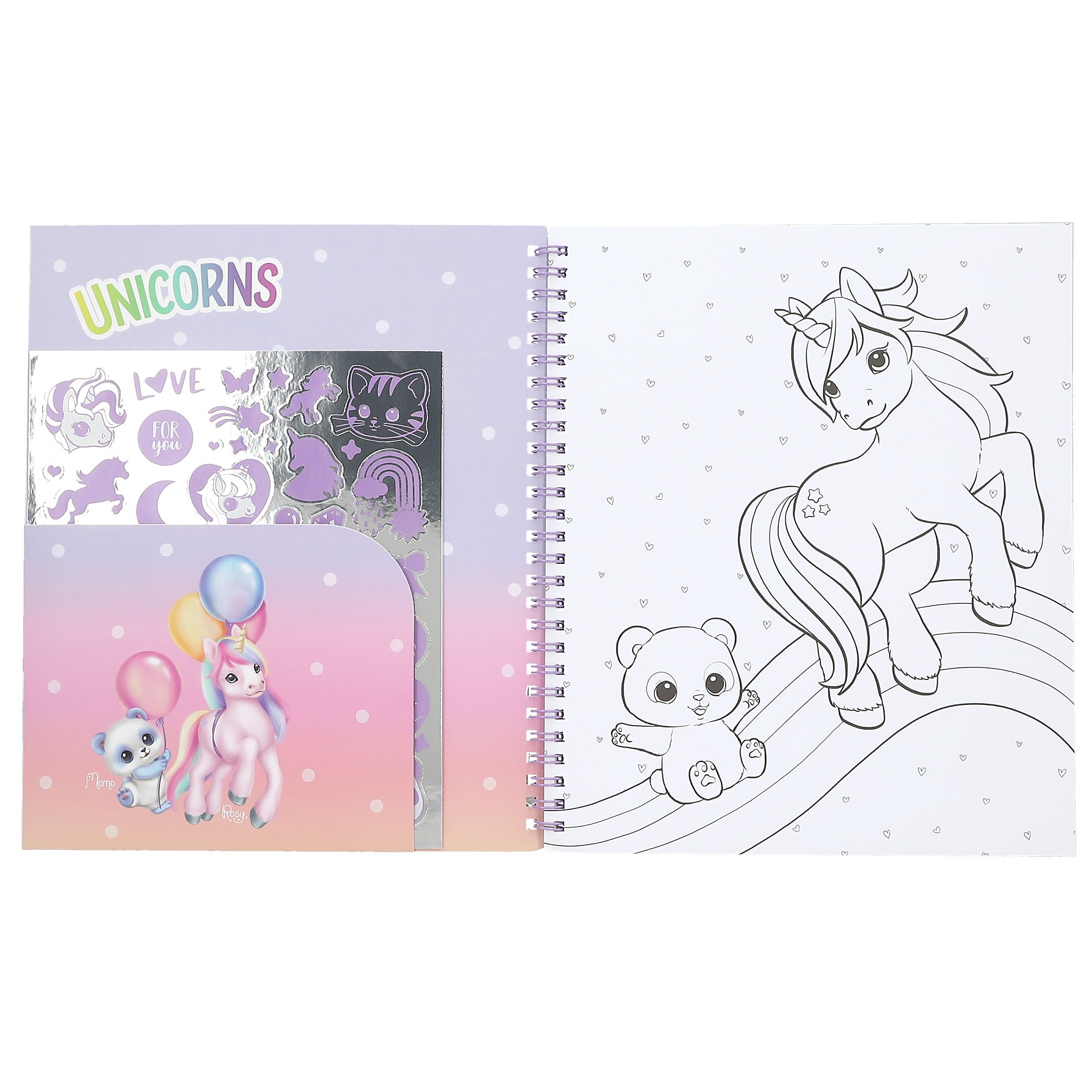 Libro de colorear unicornios Ylvi 2