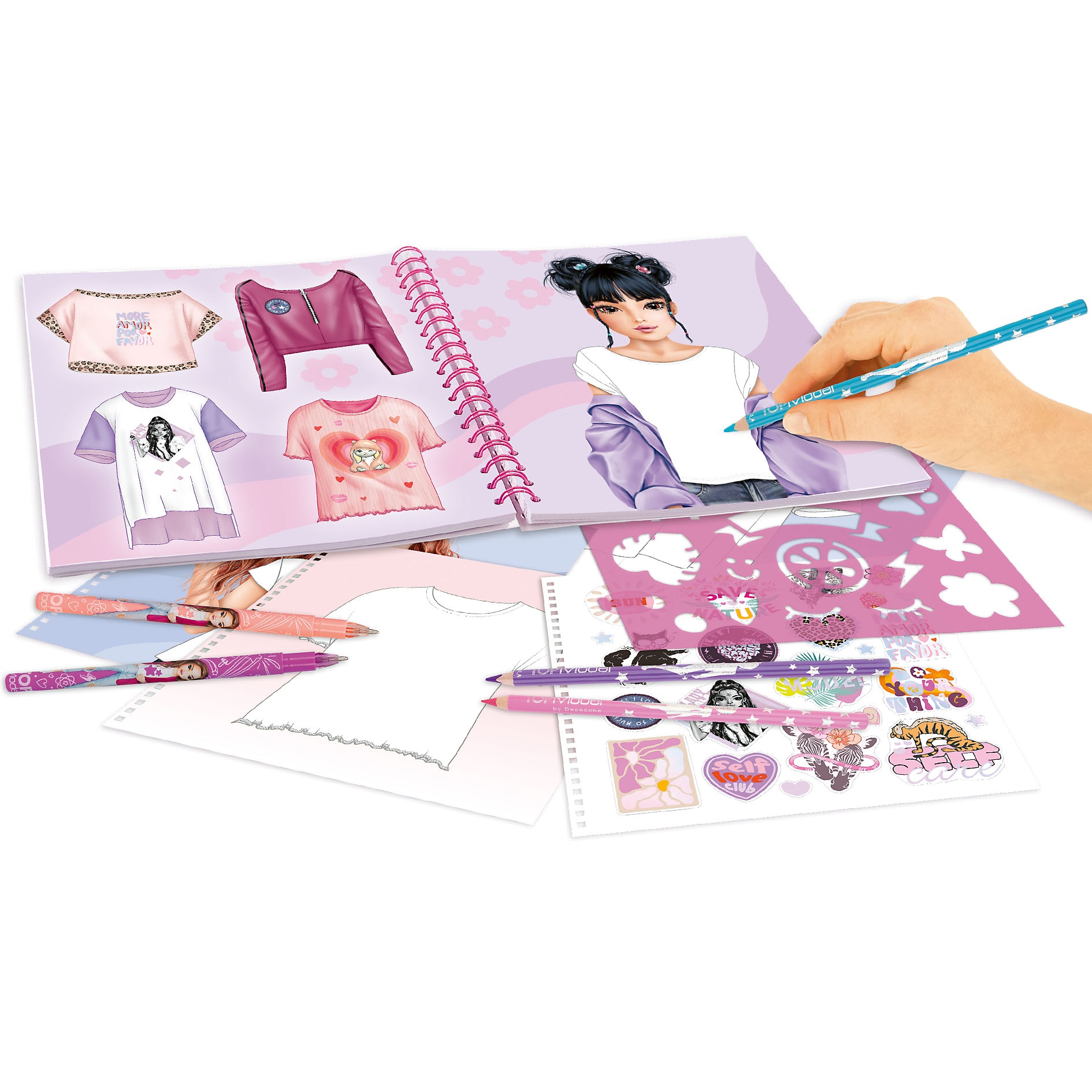 Libro colorear T-shirt TOPModel 2