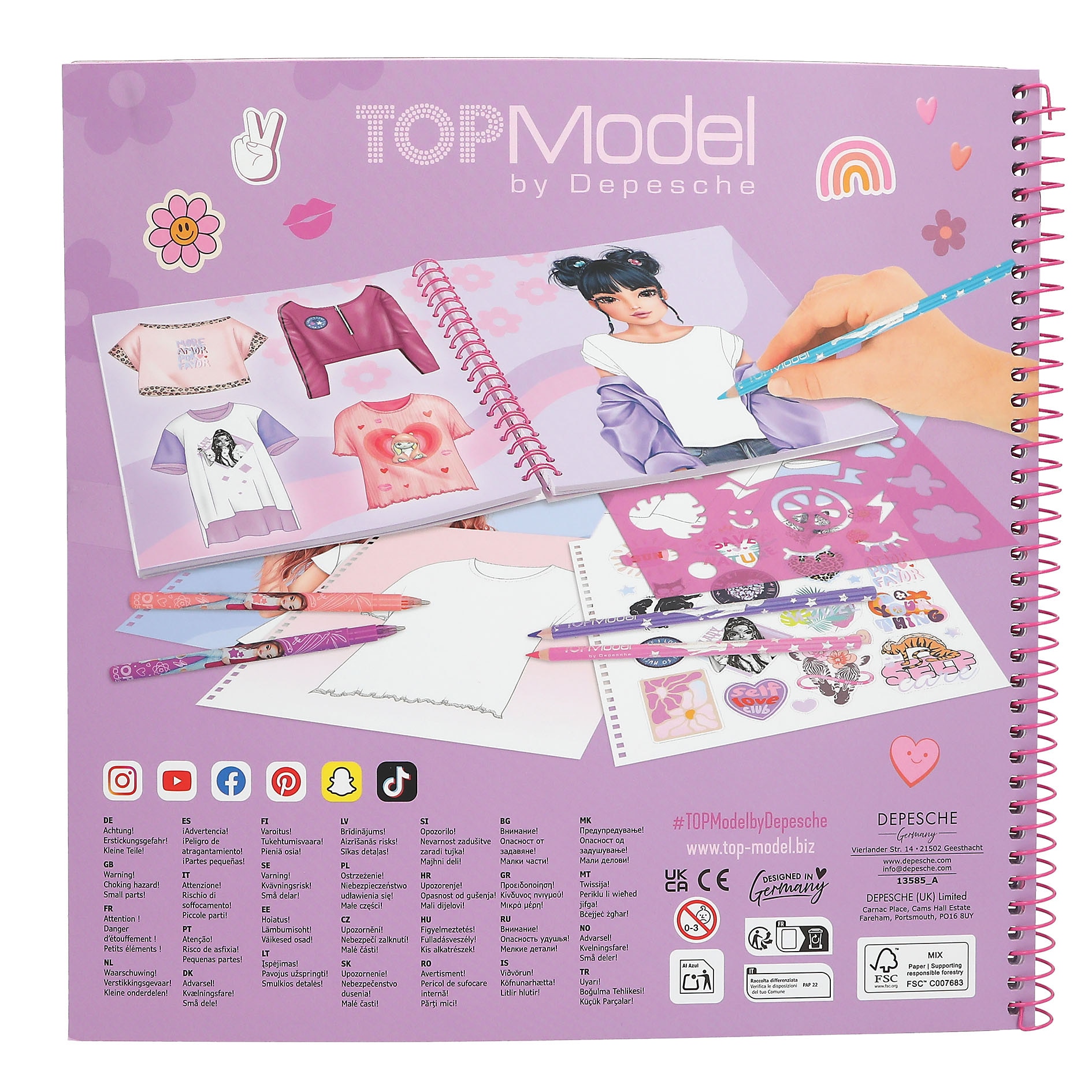Libro colorear T-shirt TOPModel 3