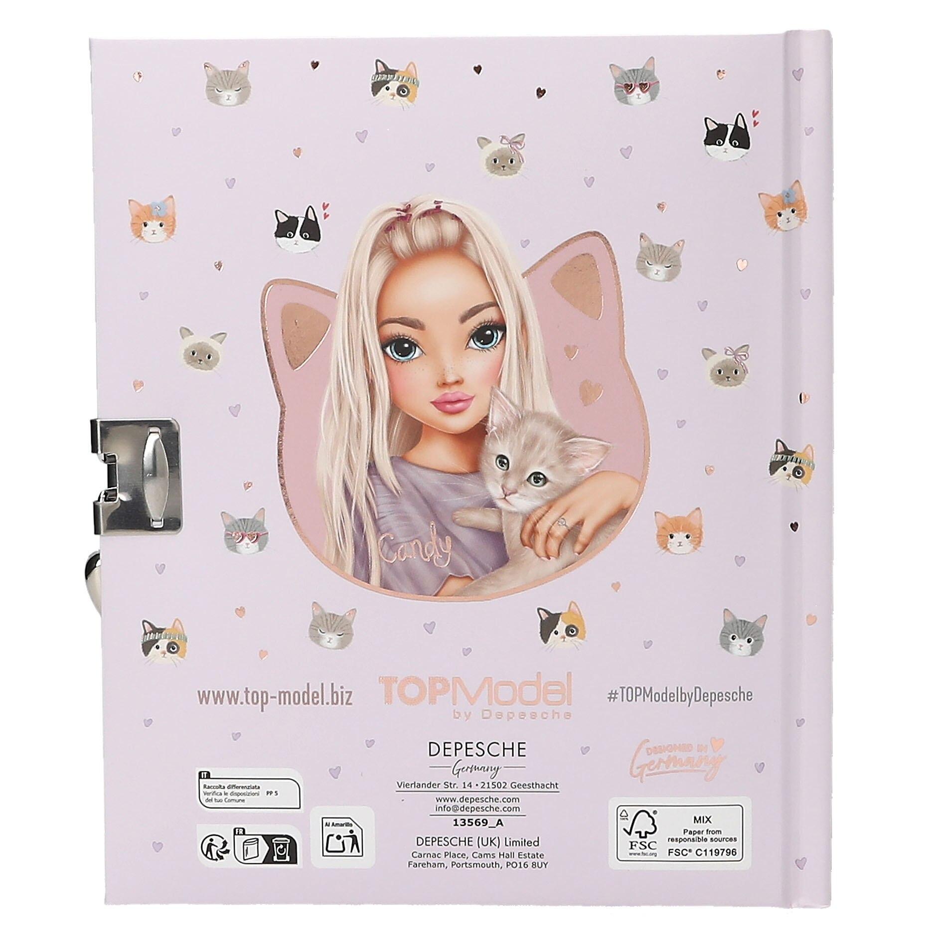 Diario con candado gatito TOPModel 6