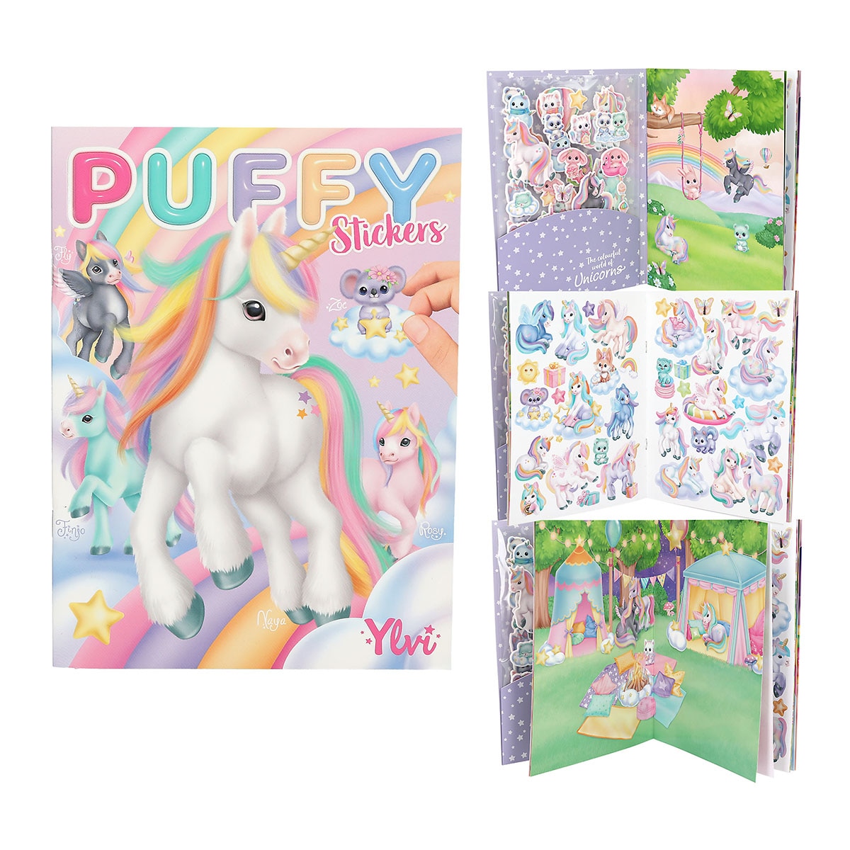 Libro con pegatinas en relieve Ylvi 1