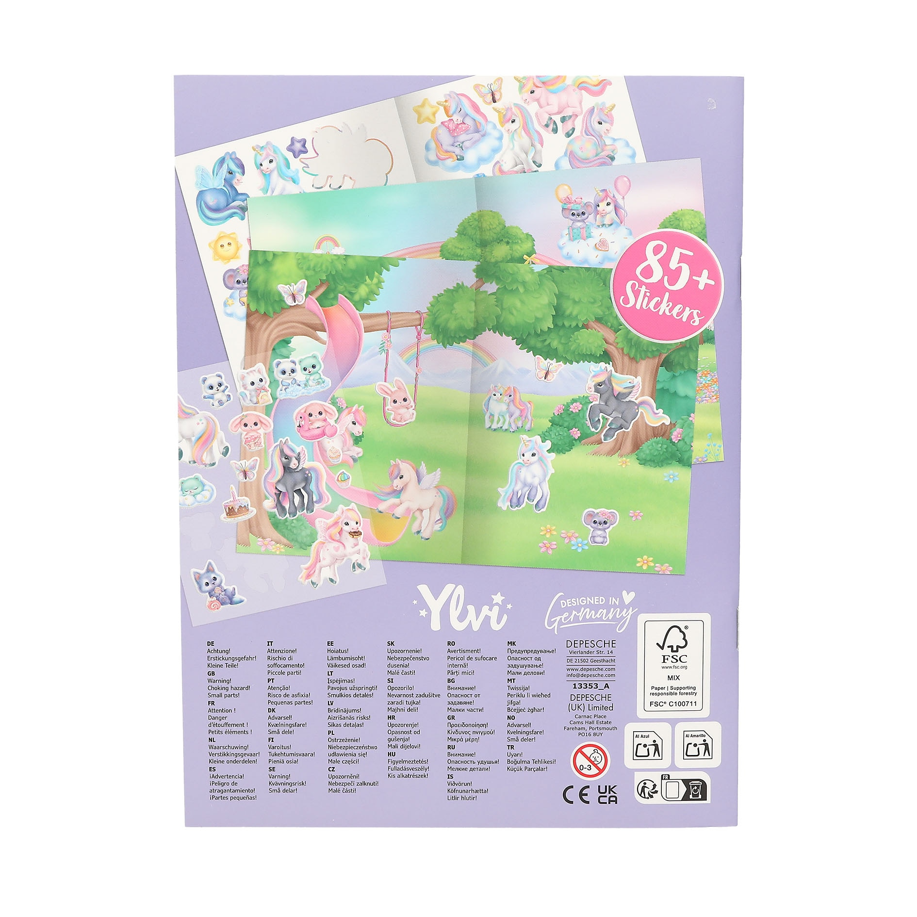 Libro con pegatinas en relieve Ylvi 6