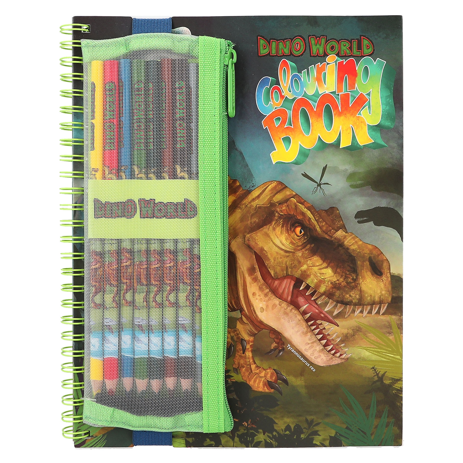 Libro de colorear con lápices Dino World 2