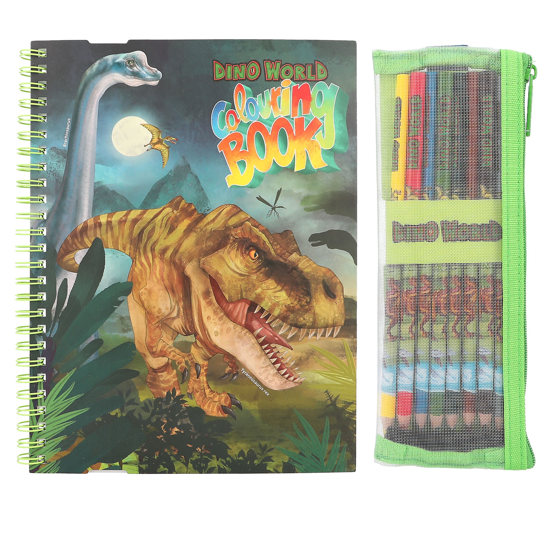 Libro de colorear con lápices Dino World 3