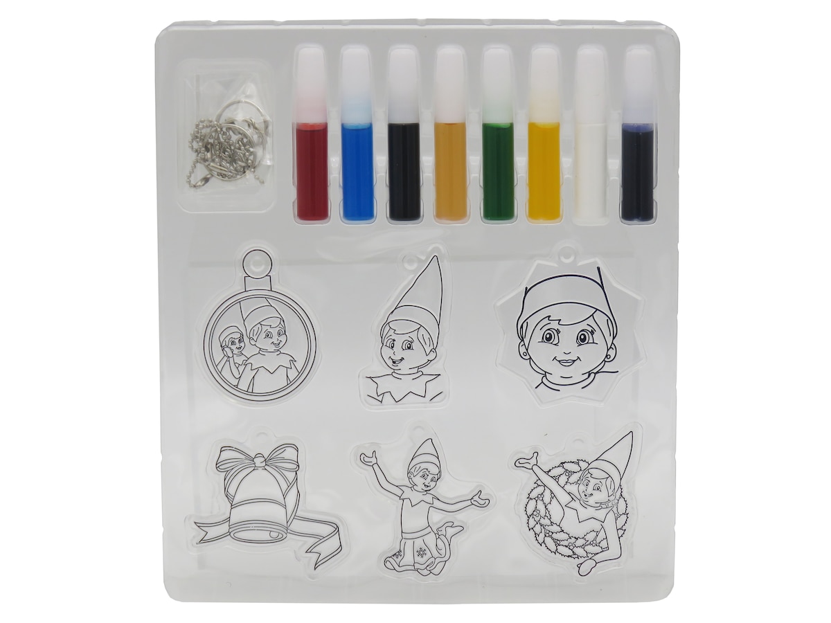 Set de  pintar adornos navideños Elf on the shelf CyP Brands rojo multicolor castellano 2