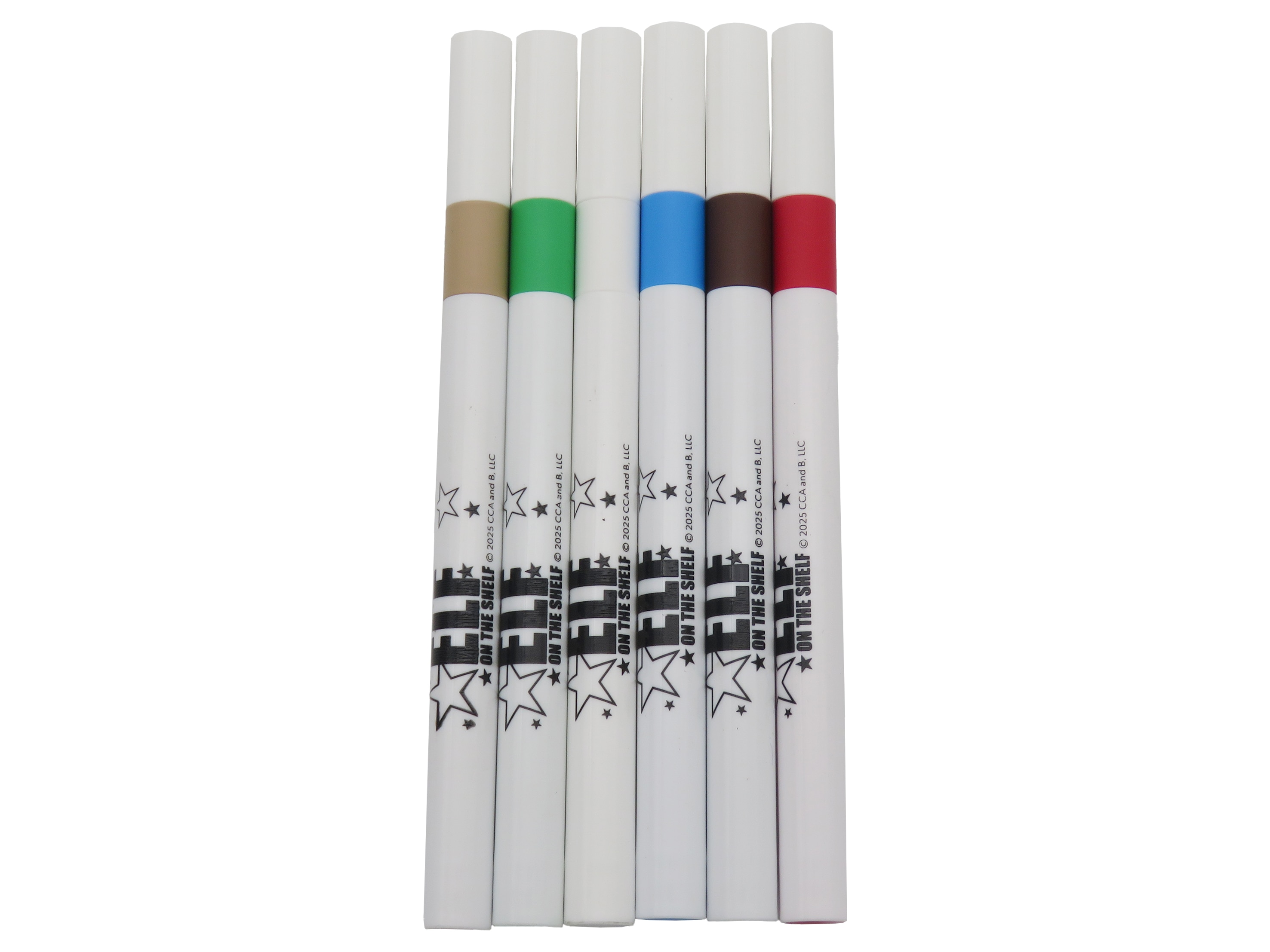 Conjunto para pintar bolas para árvore de Natal Elf on the shelf CyP Brands vermelho0 branco espanhol 4