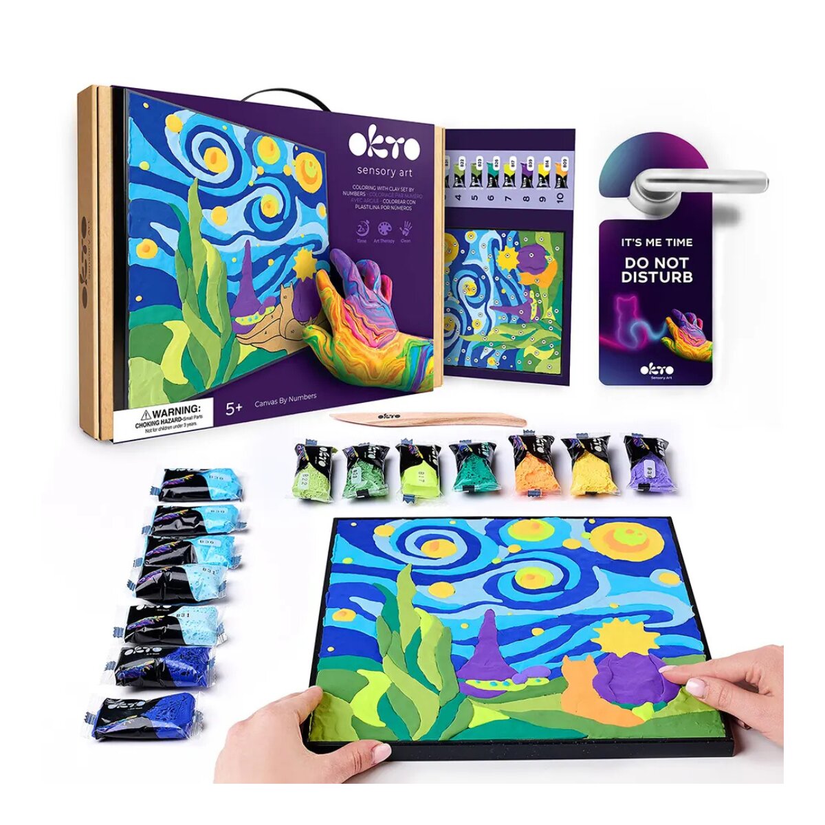 Imagen 2 de Set de pintar por números Air clay suave al tacto El Principito OKTO Multicolor
