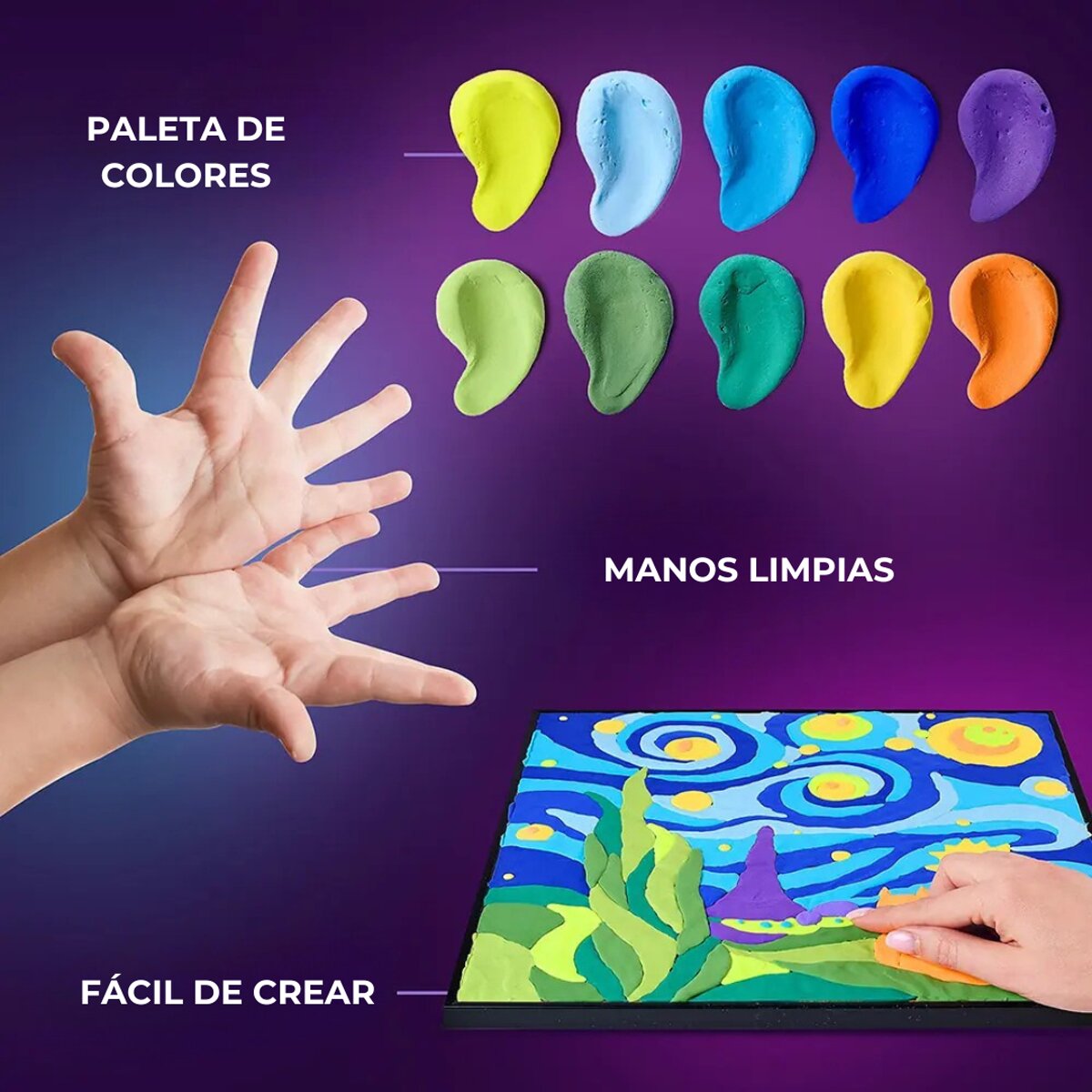 Imagen 3 de Set de pintar por números Air clay suave al tacto El Principito OKTO Multicolor