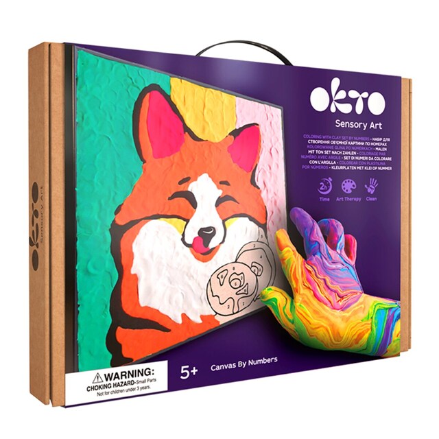 Imagen 0 de Set de pintar por números Air clay suave al tacto FOX OKTO