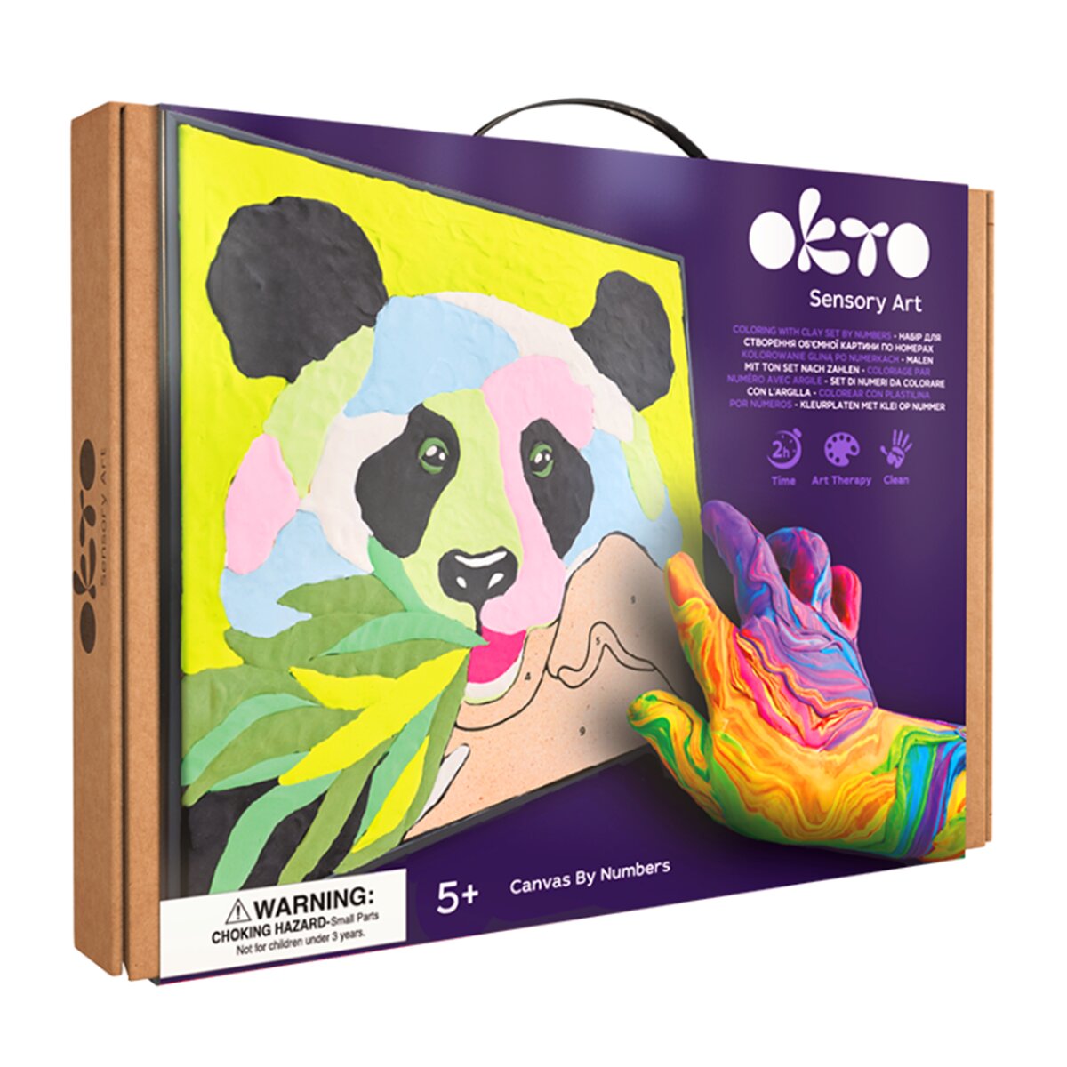 Imagen 0 de Set de pintar por números Air clay suave al tacto PANDAOKTO