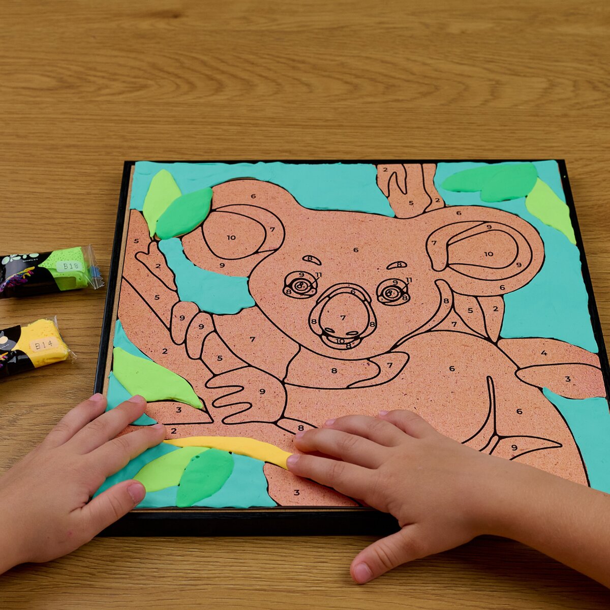 Set de pintar por números Air clay suave al tacto KOALA OKTO Multicolor-6